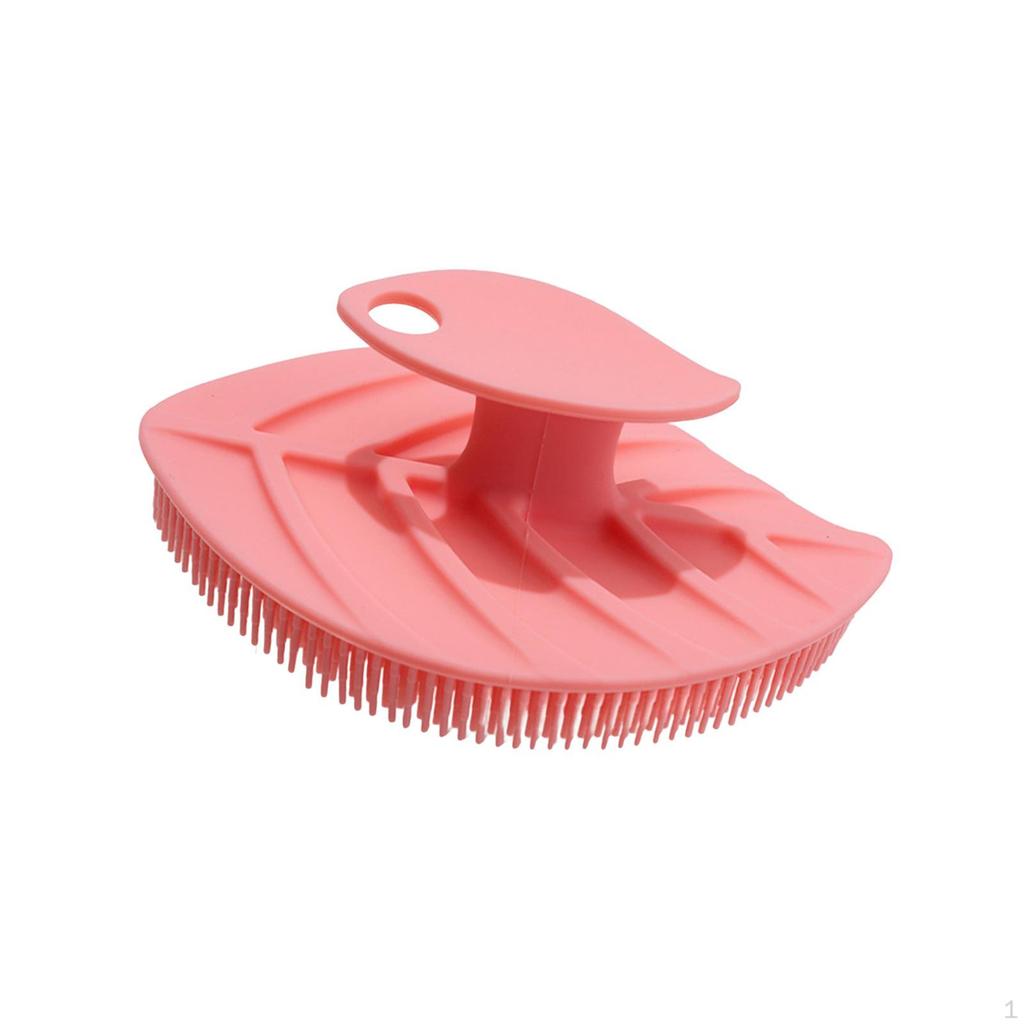 Bath Shower Body Cleansing Brush Scrub Hair Scalp Shampoo Silicone Scrubber