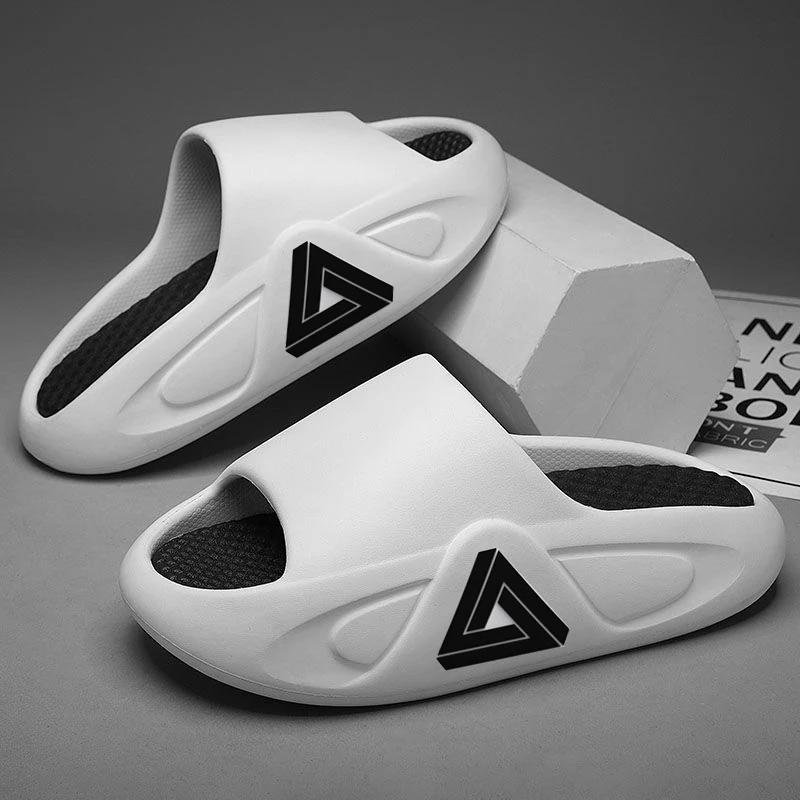 House Slippers Man Summer Shoes 2024 Men's Cloud Slipper Shiatsu Slippers Walk Around Home Men's slippers Genuine Mens Slipper