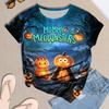 Women's Casual Halloween Printed Short Sleeve T-Shirt Top