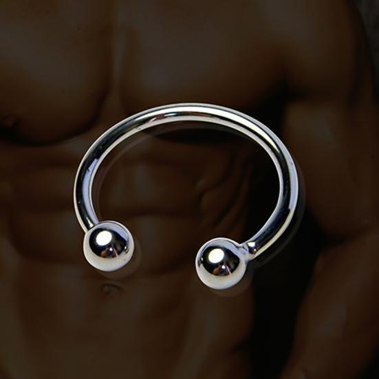Vogue Stainless Open Cuff Penis Ring Anti Premature Ejaculation Delay Lock Cock Sex Toy