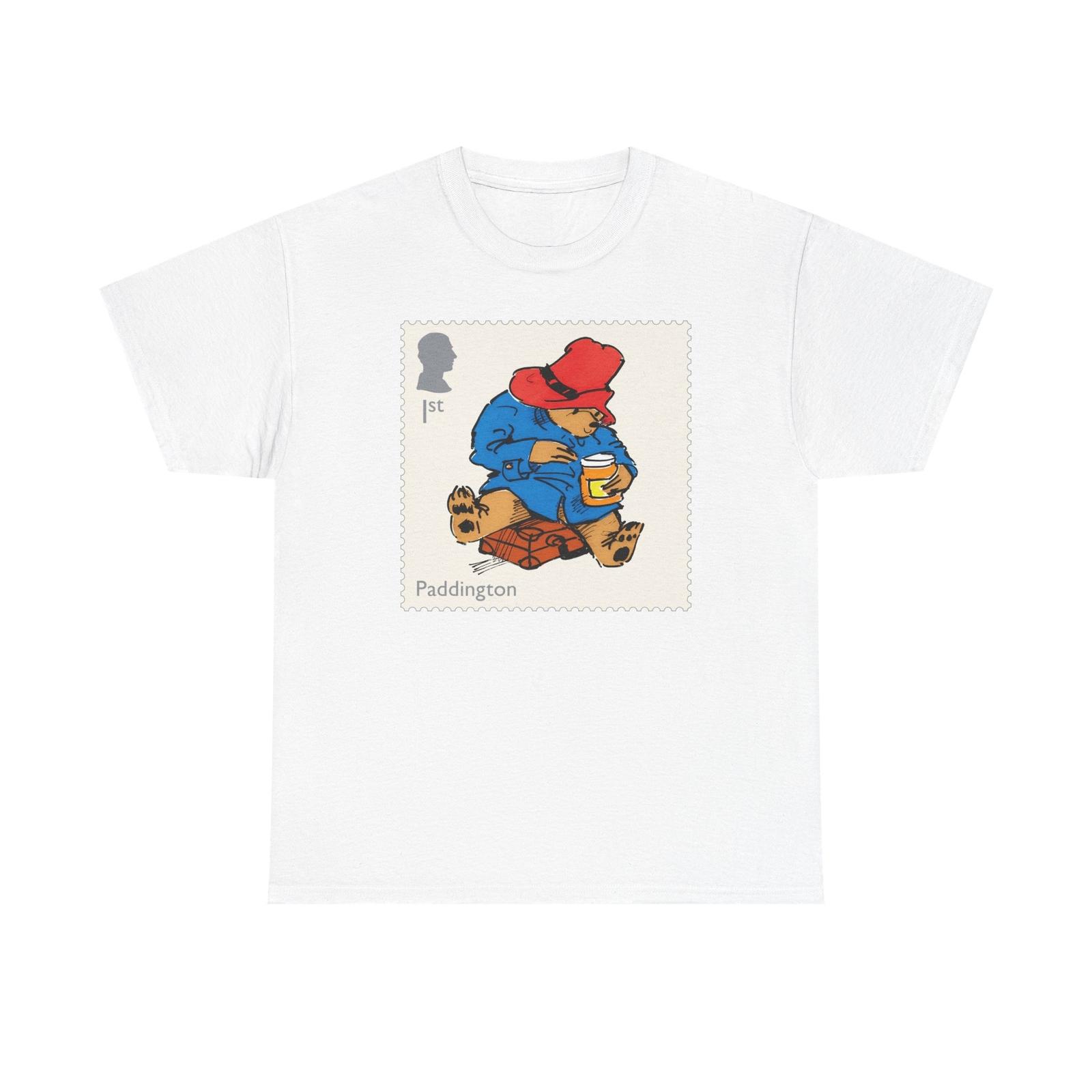 UK Stamp Vintage Stuffed Toy Bear T-Shirt Mens Womens Tees Top, British Retro Graphic T-Shirt Mens Womens Tees Top Tee, 3XL