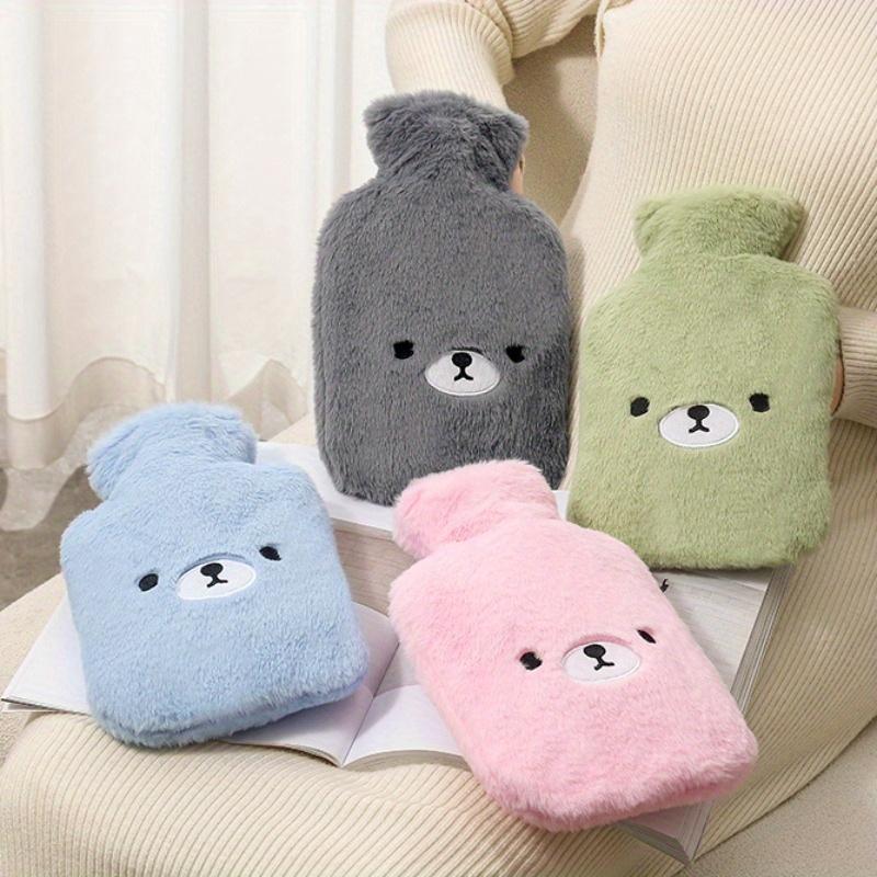 Cartoon Plush Hot Water Bottles for Students,Large Capacity Cozy Hand Warmers,Reusable Water-Filled Heat Packs for Winter Warmth
