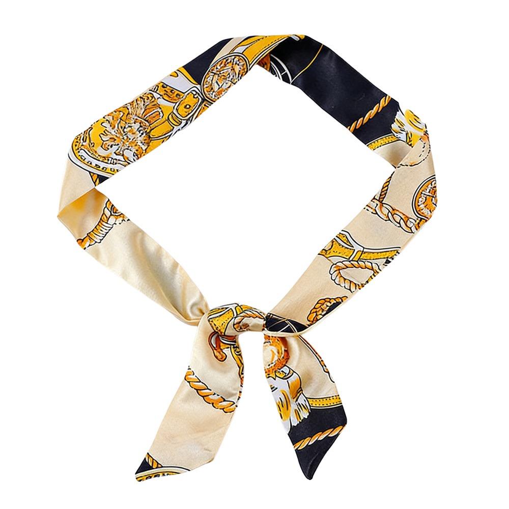 Long Slender Scarf Double-Sided Streamer Handbag Handle Ribbon Hair Band Neckwear/Wrist/Waistband