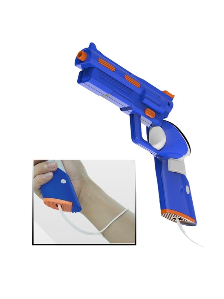 Secure and  ABS Gaming Handle VR Gaming Shooting Grip for Q 3 Virtual Reality Shooting Controller Blue