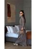 Women's Spring/Summer 2025 Fashion: Turn-Down Collar Loose Shirt & High Waist Midi Skirt Set