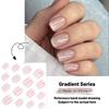 Square Press- Nail Tips, Short Length With Gradient Color, Full Coverage Nude Artificial Nails, Suitable For Women And Girls, 24 Pieces (1ml)