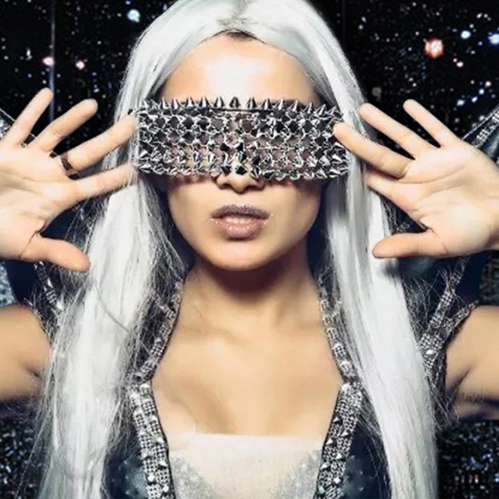 Hiphopové taneční sluneční brýle s plnými hroty, módní novinka s nýty, punkové styly, brýle pro párty