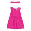 Carrement Beau Childrens/Kids Cotton Dress And Headband Set