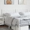 VidaXL White Metal Headboard 200 Cm 372364