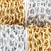 Polished Finish Aluminum Chain Silver/Gold Jewelry Chain Twisted Chain  for Jewelry DIY Making