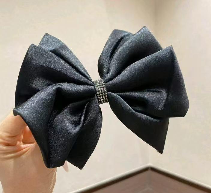 Элегантная корейская заколка-банан с бантом «гусиная лапка» - простая, роскошная, ароматная заколка для волос