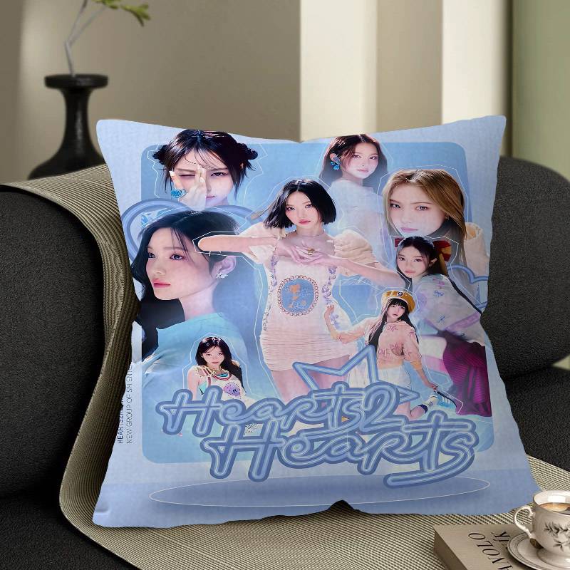 HEART2HEART KPOP GIRL H2H 45*45cm Cushion Cover Pillow Cover Decor Pillowcase Home Pillowcase For Couch Pillow