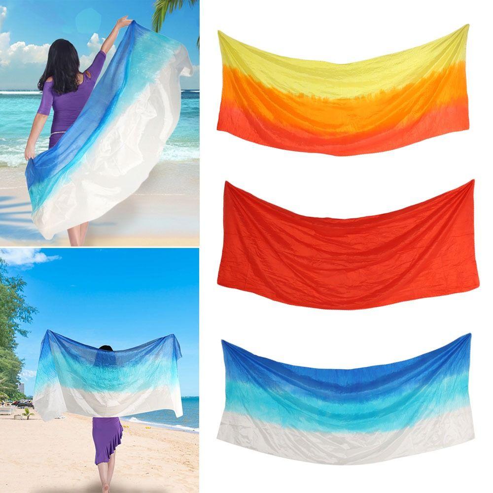 Light Texture Latin Belly Dance Shawls Gradient Color Dancing Scarf Fashion Women Scarf