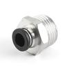 1ks 1/8" 1/4" 3/8" 1/2" Vnější závit PC Pneumatické fitinky Rovné Rychlospojky Vzduchový konektor