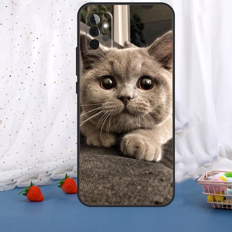British Shorthair Cat For Samsung Galaxy A36 A26 A16 A05 A06 A54 A34 A14 A22 A32 A52 A55 A35 A15 A53 A13 A56 Case