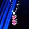 1pc Sparkling Adorable Cat Necklace - Stylish & Multifunctional Pendant for Men & Women - Delicate Exquisite Collar Charm, Perfect Birthday & Annivers
