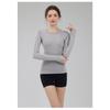 Sports Tops For Women In Autumn And Winter, Tight Fitting Round Neck Yoga Clothes, Professional Running, Pilates Training, Gym Clothes, Long Sleeves