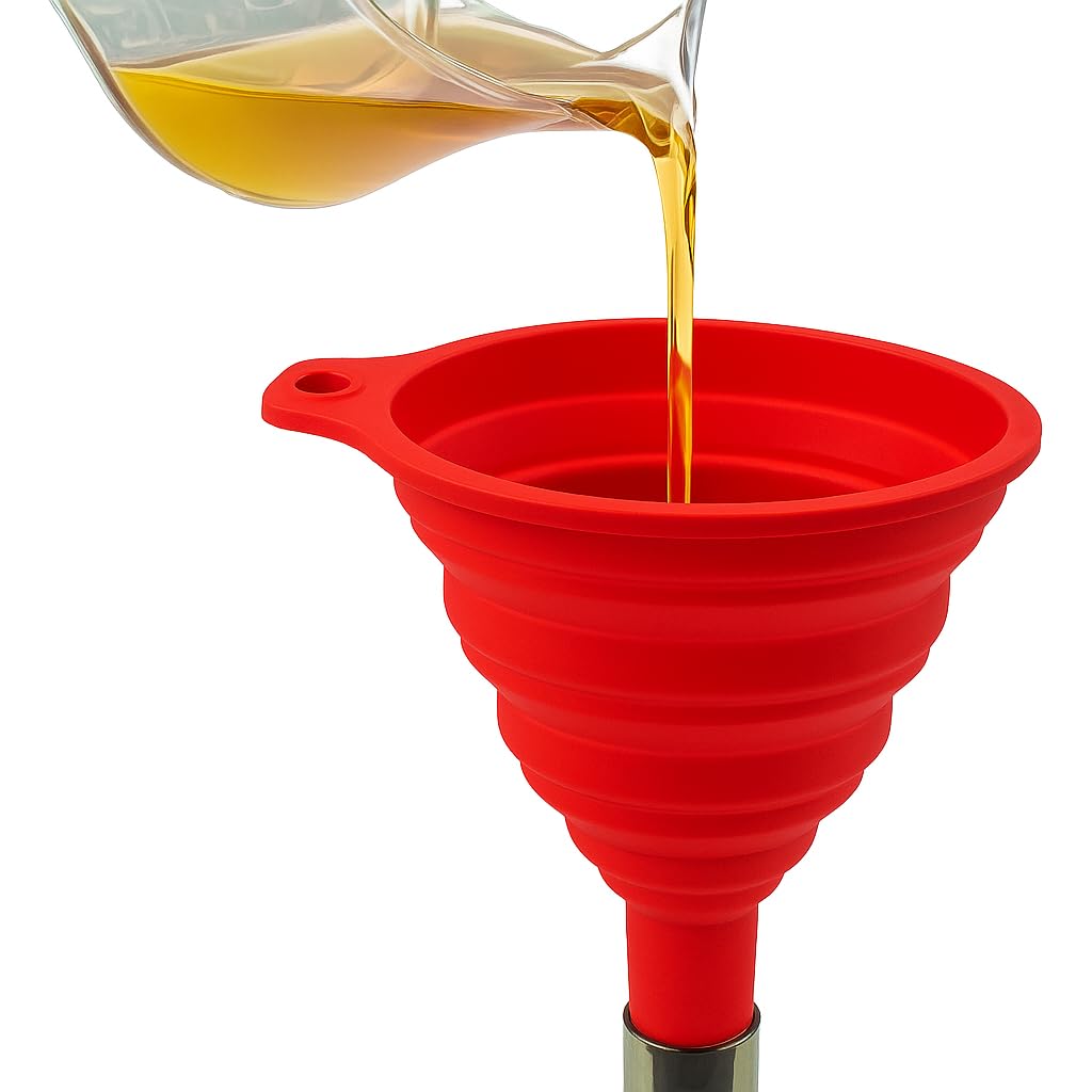 Mini Folding Funnel Silica Gel Funnel for Water Liquid Narrow Mouth Portable Kitchen Tool Set of Medium [Amazon Exclusive] Set, Bottles, Transfer,