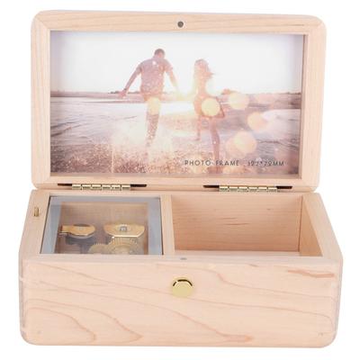Wooden Music Box Photo Frame Innovative Musical Box Christmas Valentine"s Day Gift