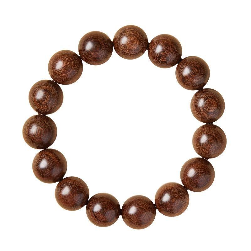 Natural Gold Silk Sandalwood Bracelet Men's and Women's Wooden Beaded Buddha Beads Cultural Play Sandalwood Beads Hand String