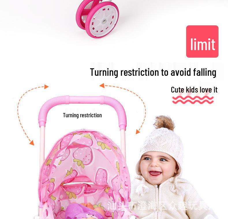 Girls' Playhouse with Doll and Toy Stroller Set