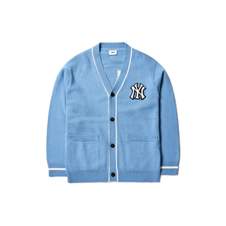 MLB New York Yankees Sweaters Unisex Sky Blue V neck Moderate Other 3AKT00114-50BLL S