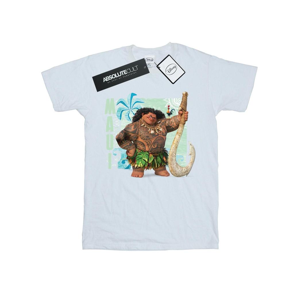 Disney Damen/Damen Moana Maui Boyfriend-T-Shirt aus Baumwolle