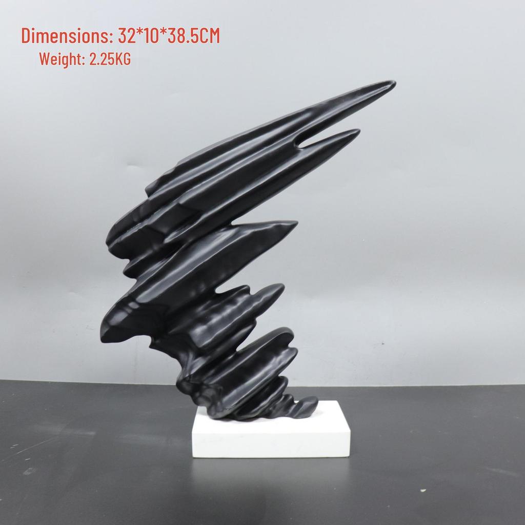 Abstract Wind-Blown Marble Resin Figurine - Modern, Creative Home Décor