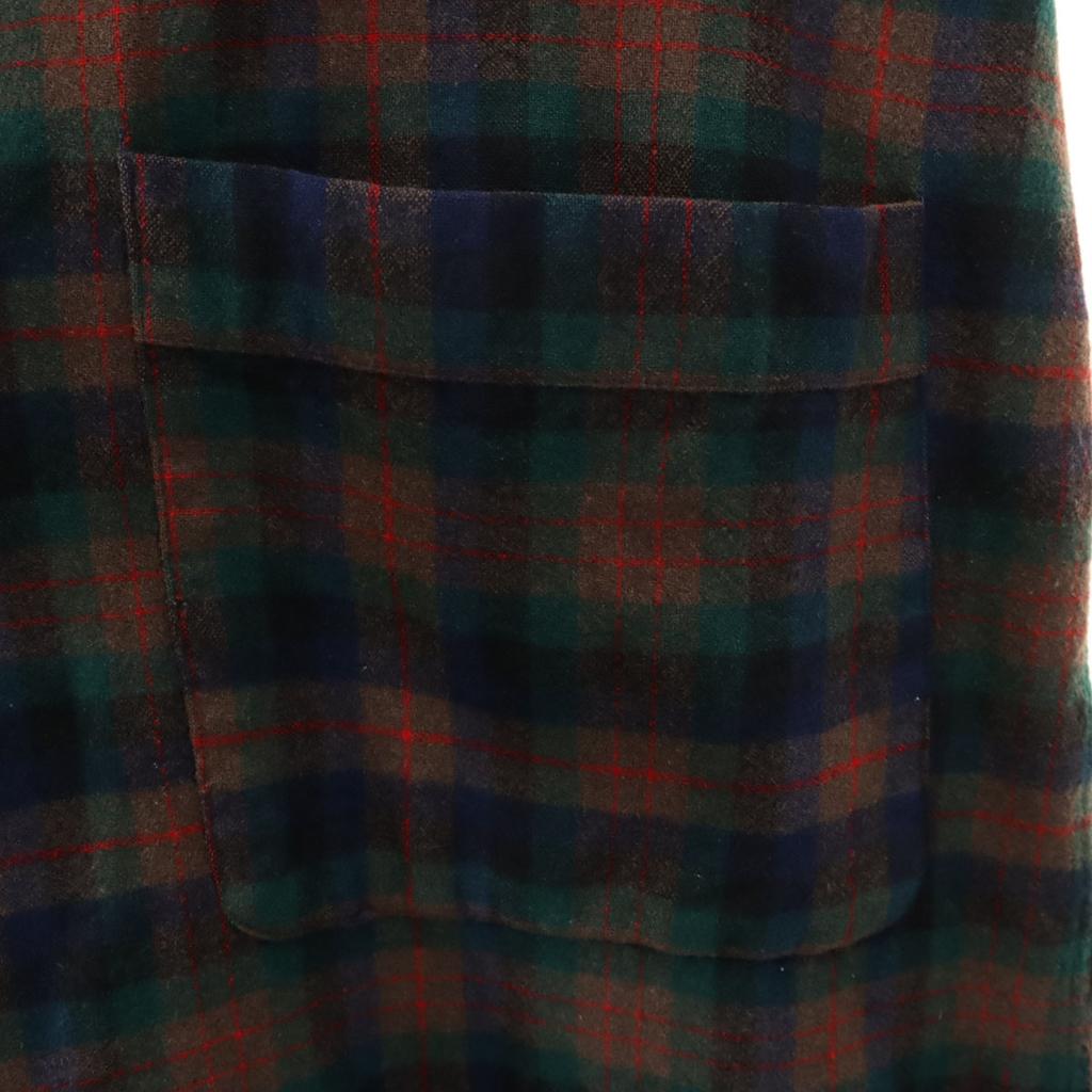 PENDLETON lata 70. Wyprodukowano w USA Vintage krata Suknia z długim rękawem M Brązowa Męska Używana