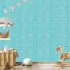 Wallpaper Geometric Pattern Turquoise for Living Room and Bedroom 50x1000