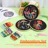 Mushroom Embroidery Kit 3 Cloth and Hoop Embroidery Kit with Pattern for Beginner Adult for DIY Handcraft Enthusiast
