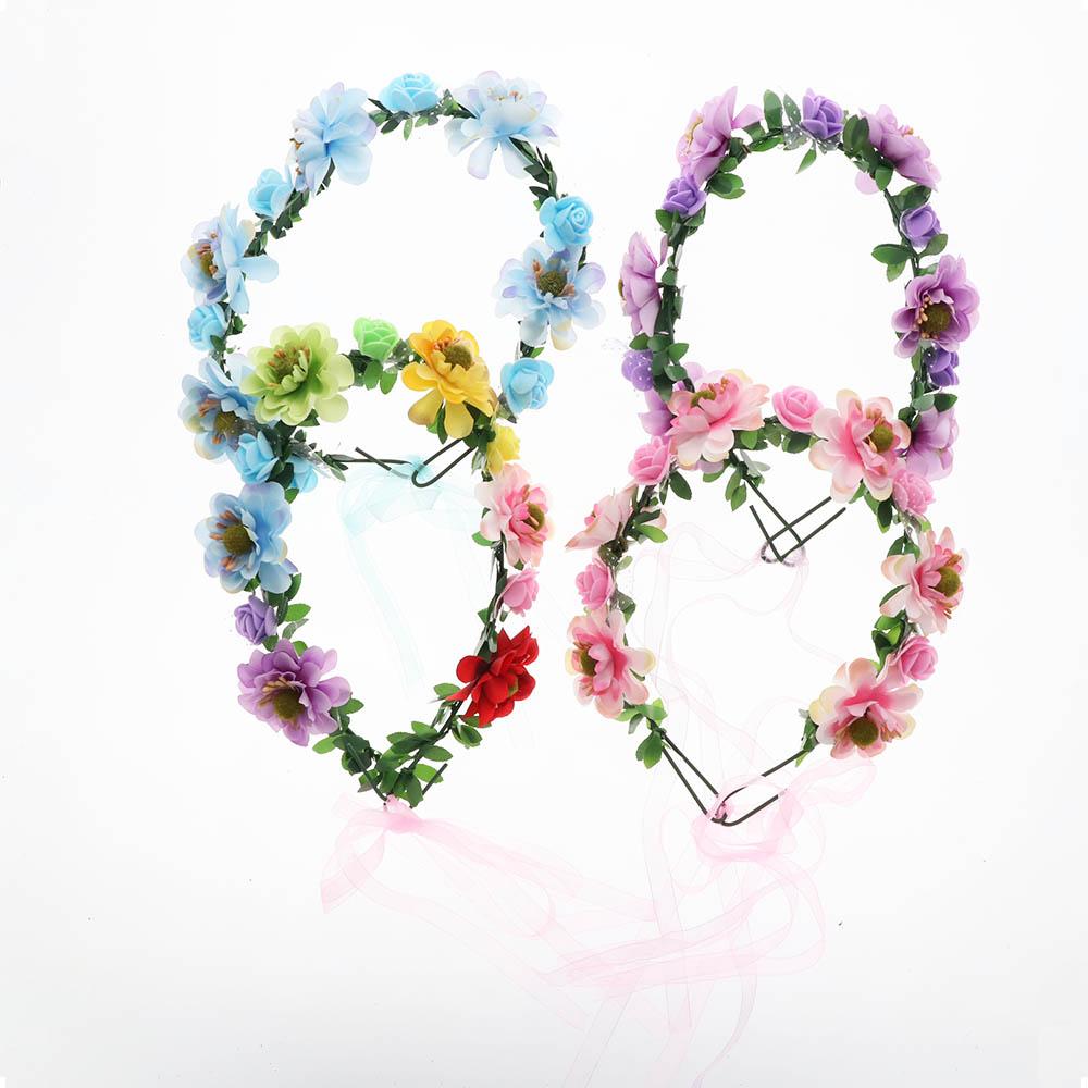 Wedding New Hair Hoop Party Floral Tiara Headband Flower Crowns Headband Rose Flower Women Headwear