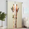 2 Pcs, Versatile Polyester Transparent Curtains for Home Decoration Romantic Giraffe Love for Use In Bedrooms and Living Rooms