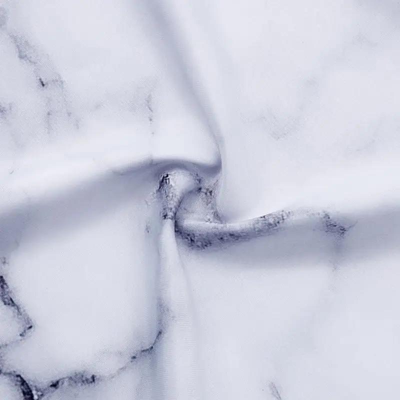 Gray and White Marble Shower Curtain Set with Hooks, Abstract Modern Luxury Gray and White Marble Bathroom Shower Curtain