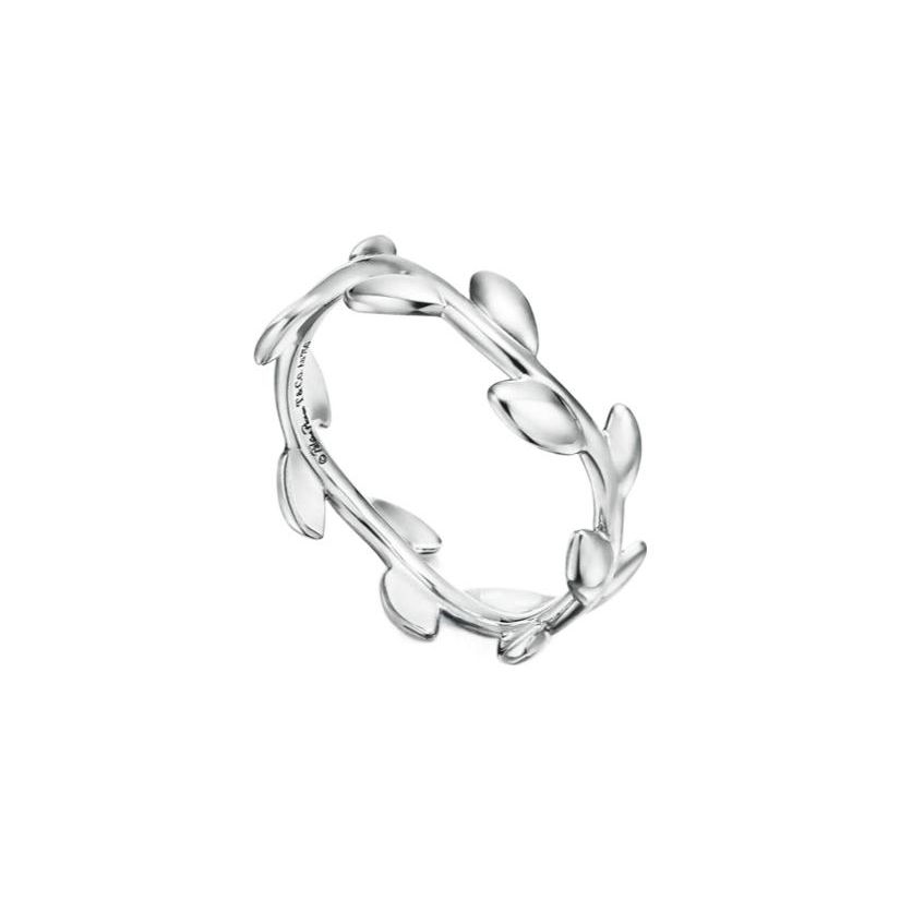 

Tiffany & Co. Палома Пікассо® Дизайн Оливкового Листя З Гравіюванням Літери Стерлінгове Срібло Перстень Жіночі персні GRP06620 5