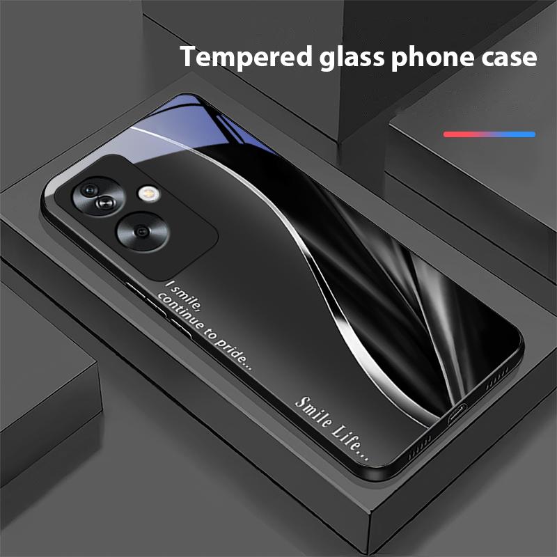 New Soft Brown Red For Oppo A79 5G 58 78 74 60 4G Reno 11F Realme GT 6 11 Note 50 10 C55 X2 Tempered Glass Black Phone Case