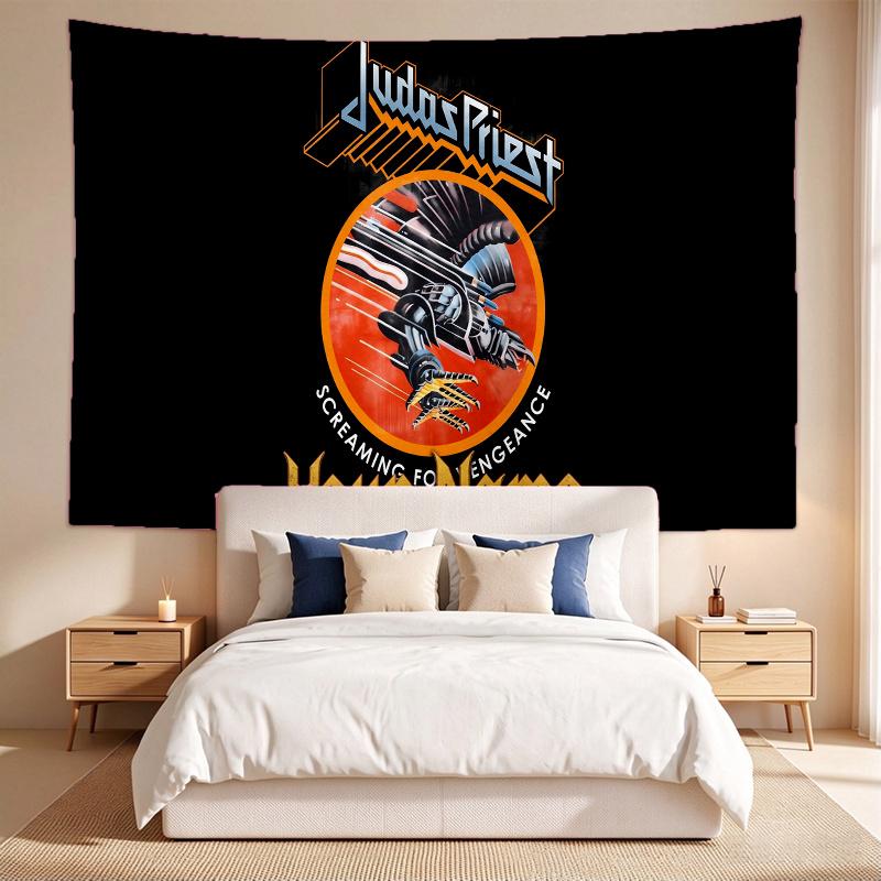 Judas Priest (1) Custom Name Tapestry Wall Hanging Tapestry Wall Art Decor for Bedroom Living Room