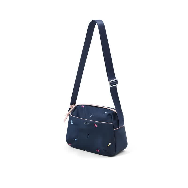 Embroidered Canvas Crossbody Pillow Bag