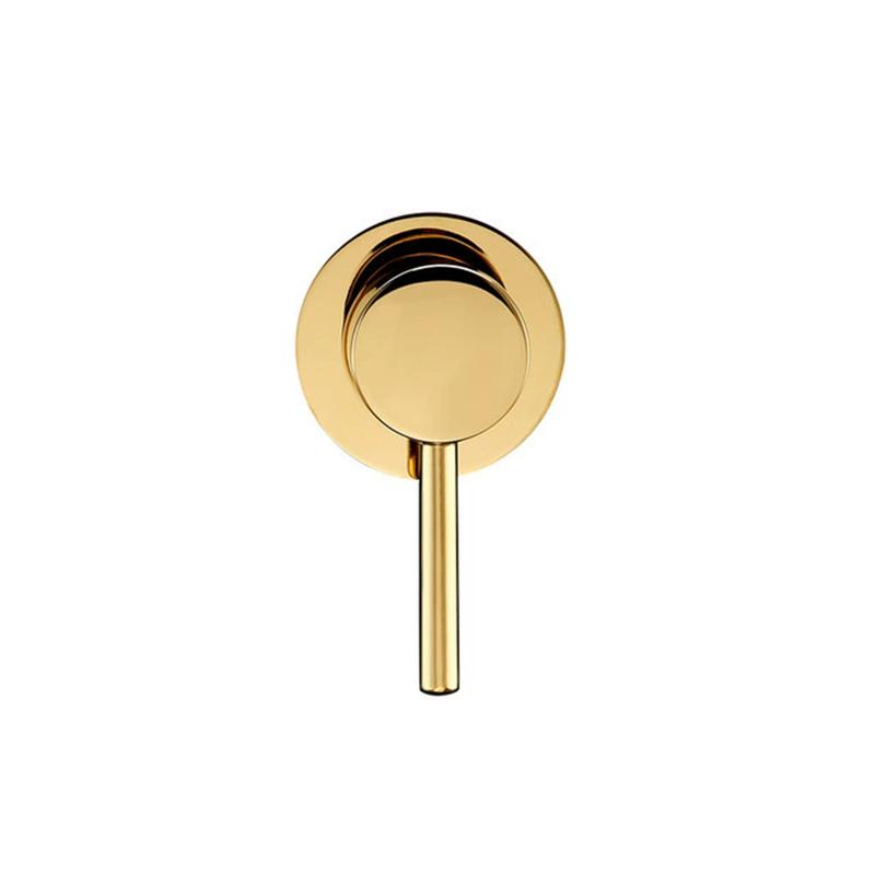 Gold Mixer Water Tap Shower Valve Bathroom Water Faucets Shower Splitter Valve Black Chrome Round Solid Brass Concealed