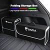 Boîte Organisateur de Coffre de Voiture avec Logo Dacia Grande Capacité Sac de Rangement Pliable Pour Dacia Sandero Stepway Dokker Lodgy Duster Logan Spring