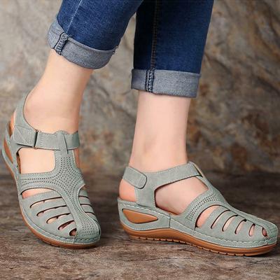 Damen Sandalen Böhmischer Stil Sommerschuhe für Damen Sommersandalen mit Absätzen Gladiator Sandalias Mujer Elegante Keilschuhe