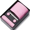 Tie Men'S Business Professional Dress Suit Blue Striped Gift Box Polyester Silk 7.5Cm Business Gift