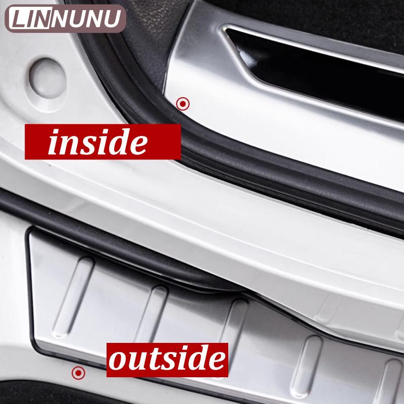 2 Stück CHR Auto Zubehör Kofferraumschutz Einstiegsleiste Stoßstangen-Schutzleiste Türschwellenabdeckung Für Toyota C-HR 2018 -2025 2024