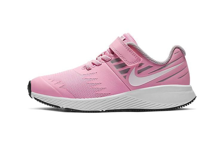 

Nike Hook and loop Low top Kids Running Shoes Pink White Children Aged 3 7 Years Old 921442-602 35