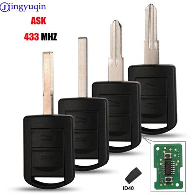 Jingyuqin Remote ID40 Chip 433 Mhz ASK Car Key For Opel Vauxhall Corsa C Meriva Astra H J G D Combo Auto Key Car Accessories