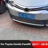For Toyota Corolla 2017 2018 Facelift Chrome Front Bottom Bumper Cover Trim Lower Grille Lip Molding Garnish Strip Accessories