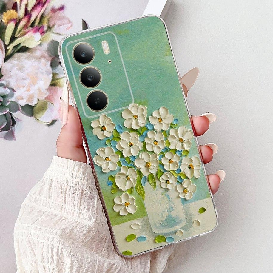 For OPPO Realme C75 4G Case 2025 New Fashion Butterfly Love Heart Flower Soft Transparent Silicone Cover For RealmeC75 C 75 Etui