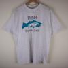 Vintage 90s I Fish Therefore I Am Funny Fishing Shirt Gray Adult Large 21x28 Unisex T-Shirt