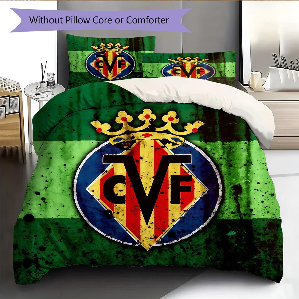 Villarreal Pattern Bedding Quilt Set Home Decoration Gift (1 * duvet cover + 2 * pillowcase without core)