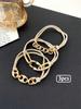3pcs Women's Metal Chain Hair Ties, Y2k Cool Street Style, Suitable For Daily Leisure Travel, Fall And Winter, Hair Accessories, Halloween, Christmas